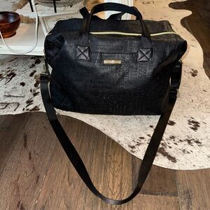Juicy Couture Black Embossed Duffle Bag